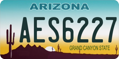AZ license plate AES6227