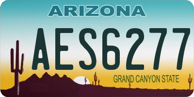AZ license plate AES6277