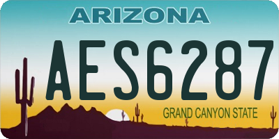 AZ license plate AES6287