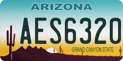 AZ license plate AES6320