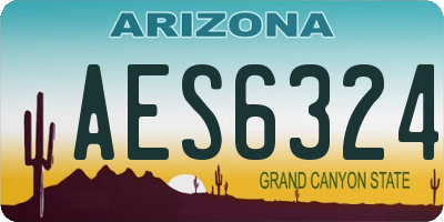 AZ license plate AES6324