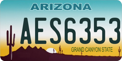 AZ license plate AES6353