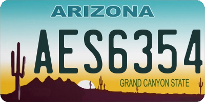AZ license plate AES6354