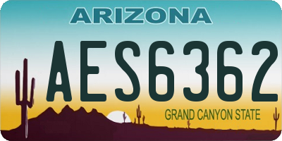 AZ license plate AES6362