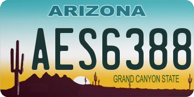 AZ license plate AES6388