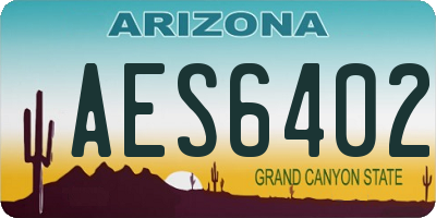 AZ license plate AES6402