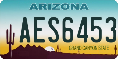 AZ license plate AES6453
