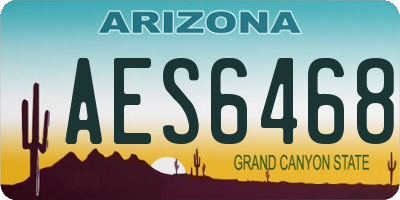 AZ license plate AES6468