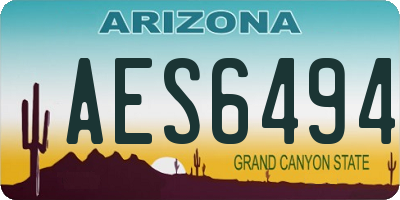 AZ license plate AES6494