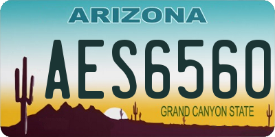 AZ license plate AES6560