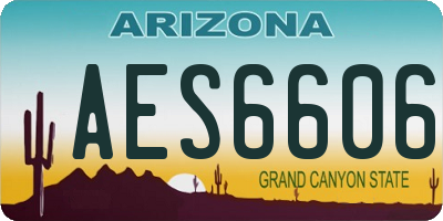 AZ license plate AES6606