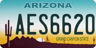 AZ license plate AES6620