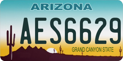 AZ license plate AES6629