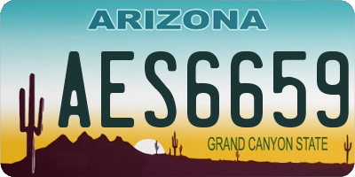 AZ license plate AES6659