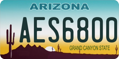 AZ license plate AES6800