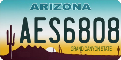 AZ license plate AES6808