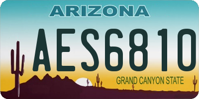 AZ license plate AES6810