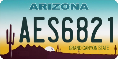AZ license plate AES6821