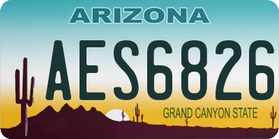 AZ license plate AES6826