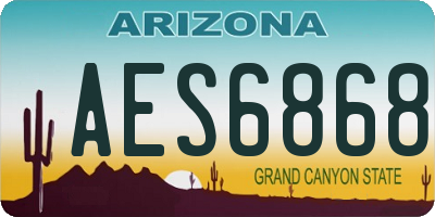 AZ license plate AES6868