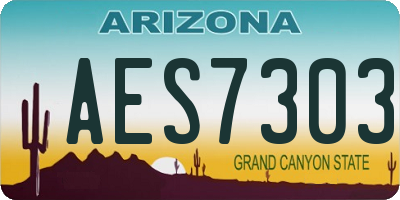 AZ license plate AES7303