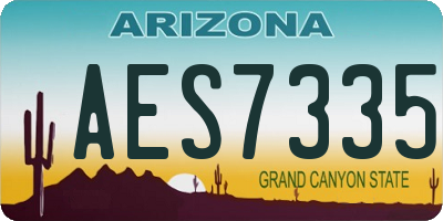 AZ license plate AES7335