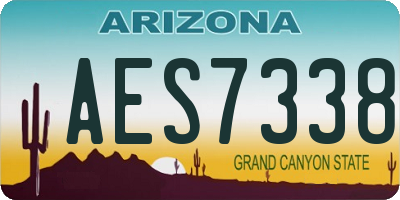 AZ license plate AES7338
