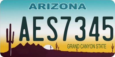 AZ license plate AES7345