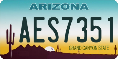 AZ license plate AES7351