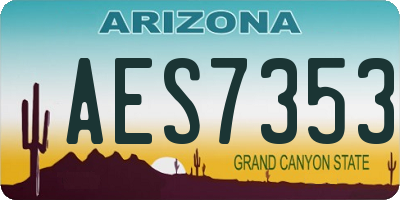 AZ license plate AES7353