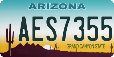 AZ license plate AES7355