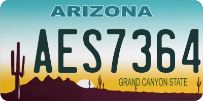 AZ license plate AES7364