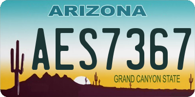 AZ license plate AES7367