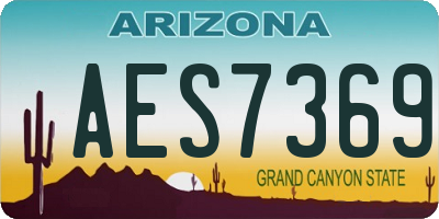 AZ license plate AES7369