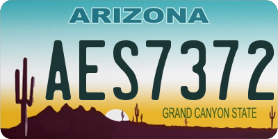 AZ license plate AES7372