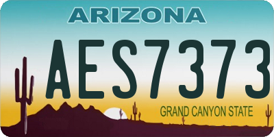 AZ license plate AES7373