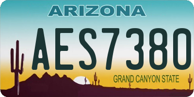 AZ license plate AES7380