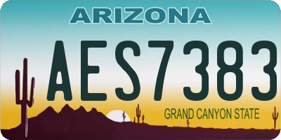 AZ license plate AES7383