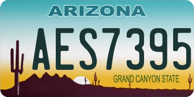 AZ license plate AES7395