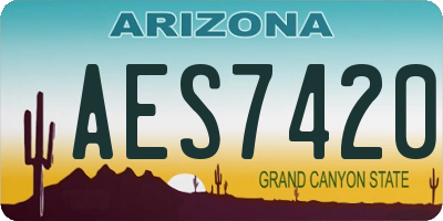 AZ license plate AES7420