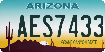 AZ license plate AES7433