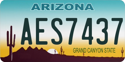 AZ license plate AES7437