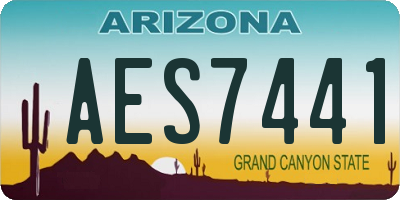 AZ license plate AES7441