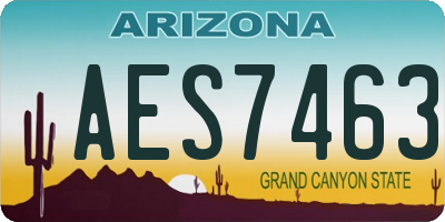 AZ license plate AES7463