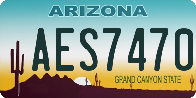 AZ license plate AES7470