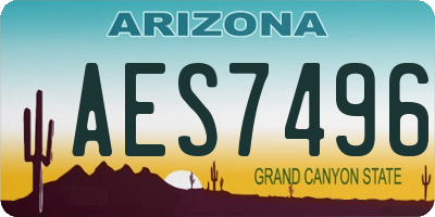 AZ license plate AES7496