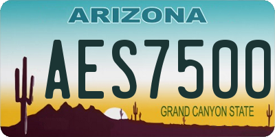 AZ license plate AES7500