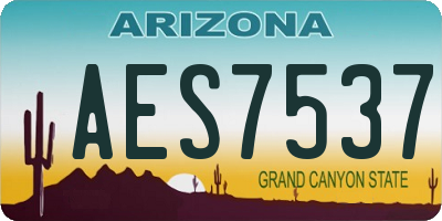 AZ license plate AES7537