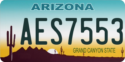 AZ license plate AES7553