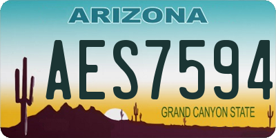 AZ license plate AES7594